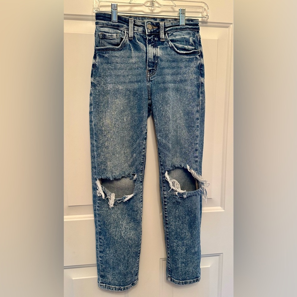 KanCan Signature Girls Mom Fit Jeans | Size 12 | Distressed